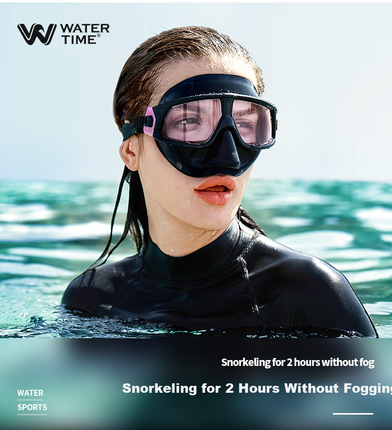 WATERTIME Shuichuan Full Dry Snorkel Set Diving Mask for Adults with Myopia Swimming and Diving Gear 3
