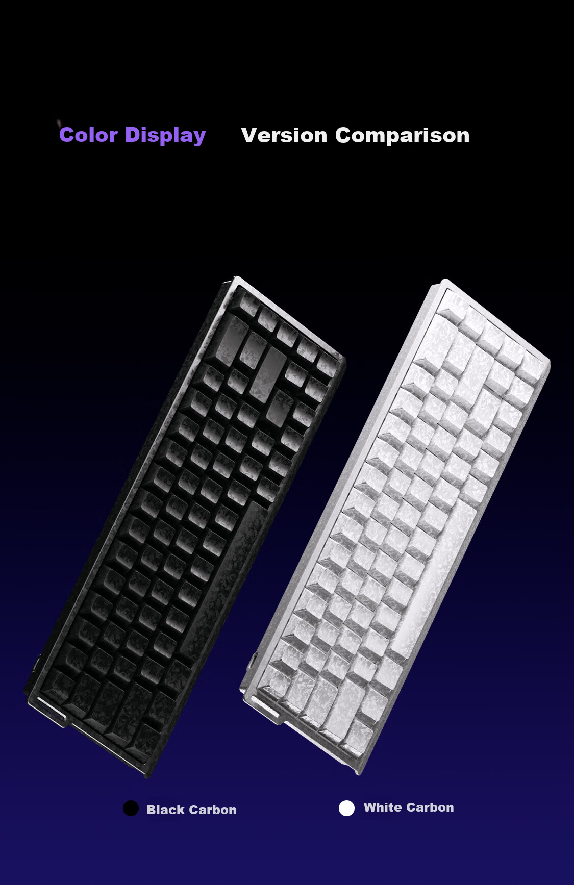 AUSDOM Z68T Carbon Texture Magnetic Shaft Keyboard RT Custom Low Latency Mechanical Keyboard Gaming Wired 68-Key Hot-Swappable FPS Valorant Cloud Magnetic Shaft - Black Carbon 9