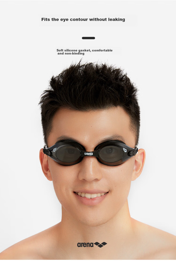 Arena Plain Swimming Goggles 2026 New Unisex Waterproof Anti-Fog HD Comfortable Non-Coated Fitness Goggles 5