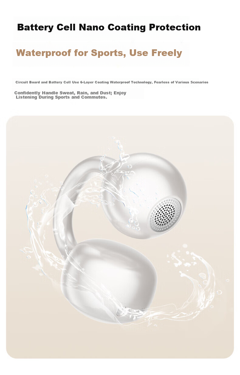 PVF 2026 New Berlin Sound Bone Conduction Bluetooth Earclip Wireless Open-Ear Sports Running Headphones Long Battery Life Non-In-Ear 21