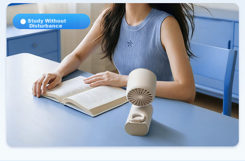 VENIDER 2026 Heavy-Duty Ice Cooling High-Speed Handheld Folding Mini Portable Outdoor Desktop USB Neck Hanging Rechargeable Silent Long-Lasting Fan for Students Dormitory 18