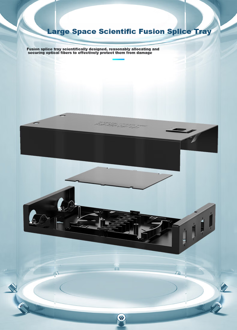 ZHONG TIAN HITECH Fiber Optic Terminal Box 8 Ports 8 Cores Single-mode Fully Equipped SC Interface Pigtail Cable Splice Box Universal Fiber Optic Splice Tray Distribution Frame ZT-ZDH-810S 2