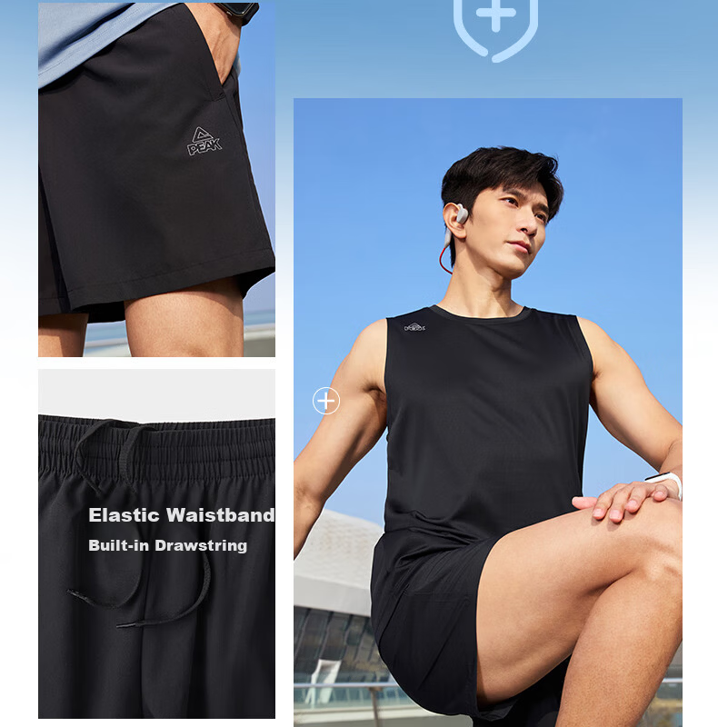 PEAK Women's Summer Sports Set Quick-Dry Breathable Sleeveless Vest and Shorts Badminton Running Fitness Two-Piece DF152038 5