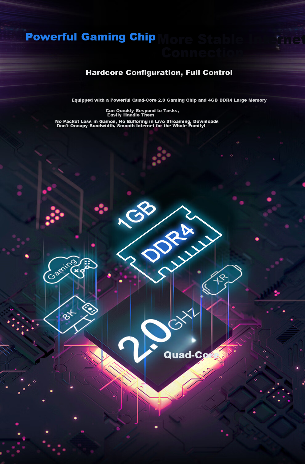 ROG [Renewal Subsidy] ROG Magic Box WiFi 7 Gaming Wireless Router (9 2.5G Ports, MTK AI Chip, 2GB DDR4 Memory) Aimesh Flexible Mesh Router 11