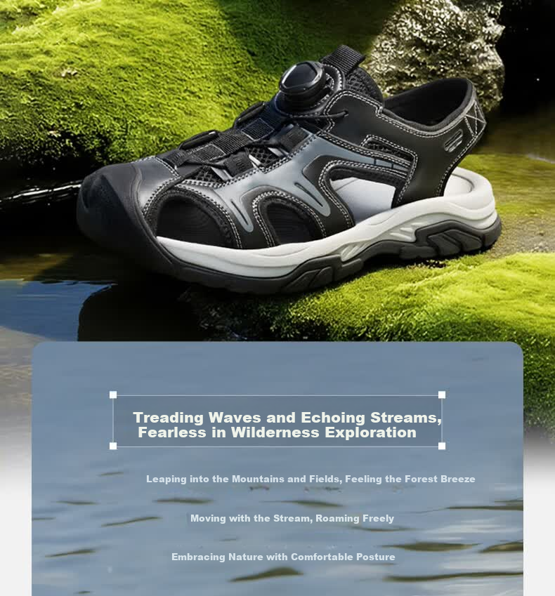 Belle Hollow Breathable Casual Sandals Men 26 Summer New Knob Buckle Outdoor Beach Shoes A2396BL6 Quicksand Brown Size 41 2