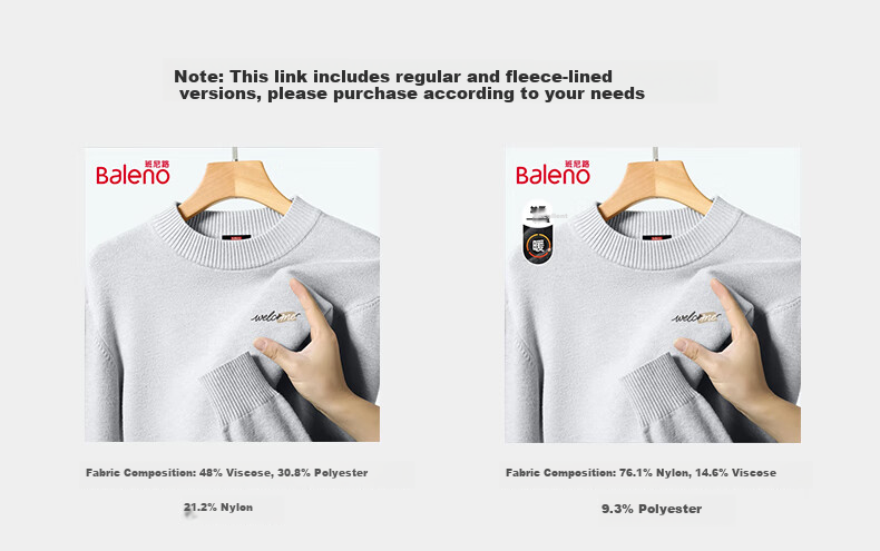 Baleno Men's Loose-Fit Snake Year Sweater for Autumn and Winter, Warm Knitted Sweater with Windproof and Temperature-Locking Features, Ideal for Students, Red Inner Wear 2