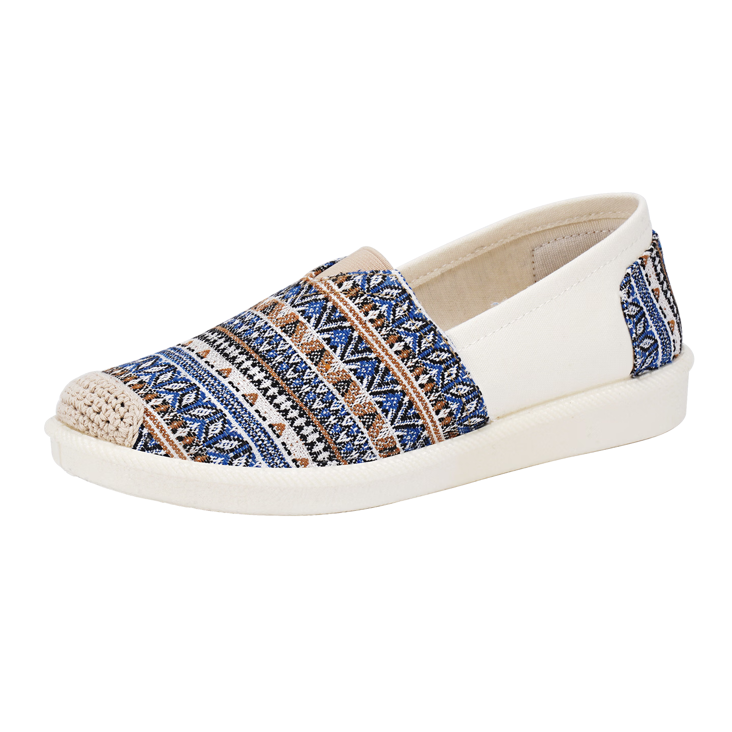 BUSHEYUAN Women's Shoes, Nurse Work Flats, Ethnic Style Casual Old Beijing Cloth Shoes for Women, 110-7043, Yellow, Size 36