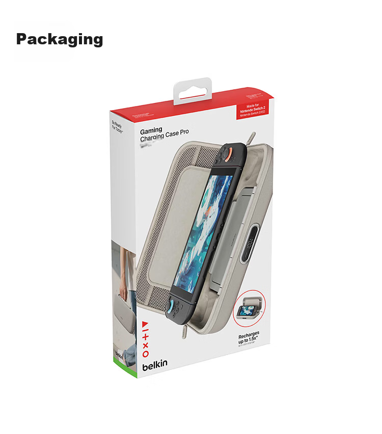 BELKIN Gaming Accessories Switch 2 Storage Case NS2 Cartridge Box Nintendo Protective Cover Protective Bag Shockproof Multi-functional Portable Storage Box Dark Gray 13