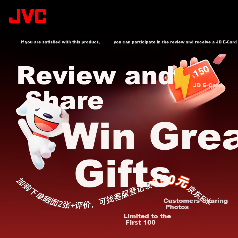 JVC 99th Anniversary Edition HJ-ME20A Tap Control Ear-Hook Bluetooth Earphones Wireless Open Sport Running Call Noise Cancelling Long Battery Life Starry Black