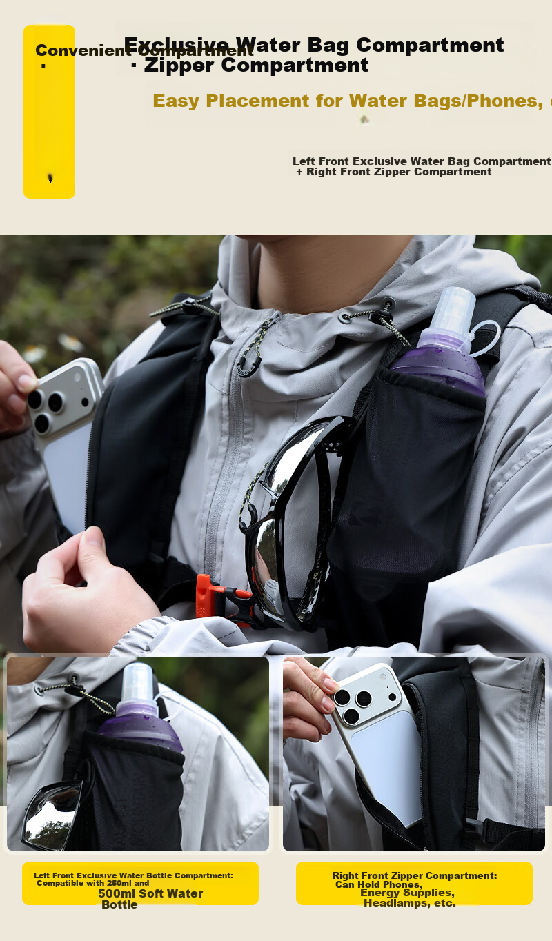 ALPINT MOUNTAIN Elmont Multifunctional Backpack Outdoor Sports Hiking Cycling Mountaineering Trail Running Backpack for Men 13