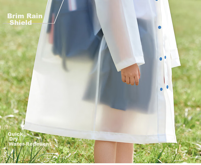 Yucheng 2026 New Disposable Children's Raincoat for Primary School Students with Backpack Slot, Long Thickened Portable Travel Raincoat 2