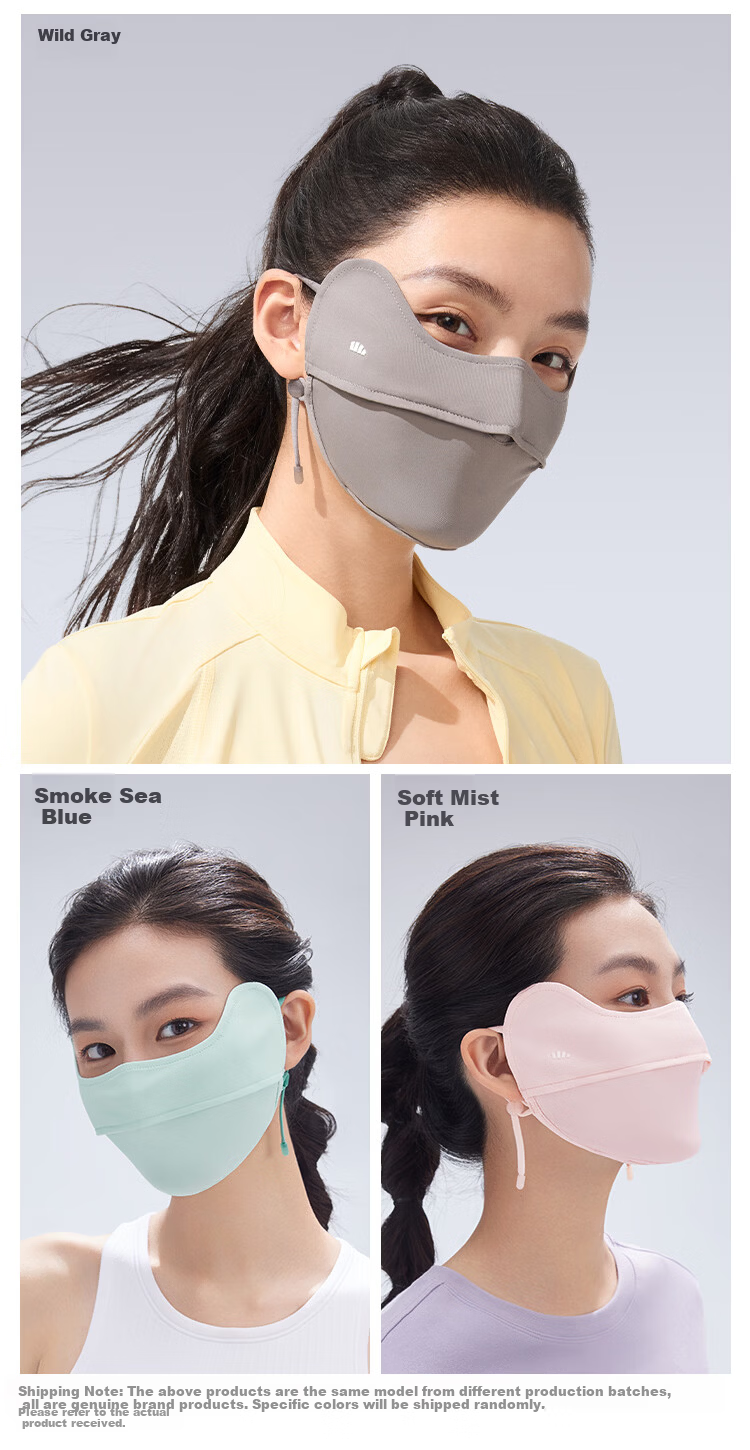 Beneunder Cooling Sun Protection Face Mask Sun Shield Face Cover Neck Gaiter Cycling Face Guard Medical Breathable Eye Corner Sunblock Blue 15