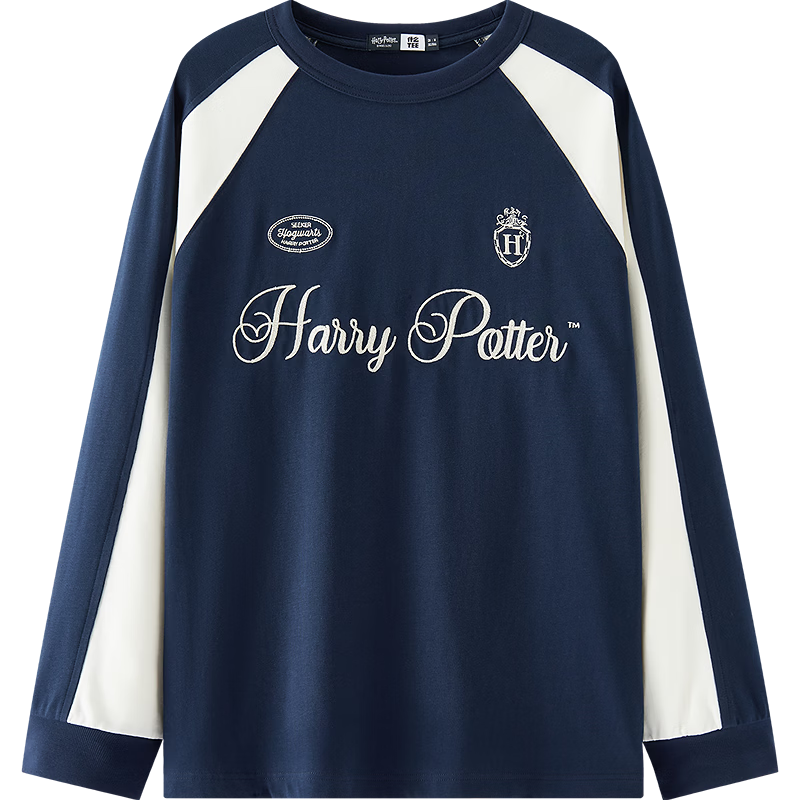 Semir Harry Potter T-Shirt for Women, Autumn Loose Fit, Contrasting Color Print, Pure Cotton Jacket, 101525101010