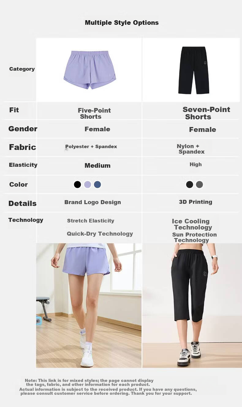 361° Women's Summer New Sun Protection Running Loose Sports Casual Capri Pants 662624705H-3 1