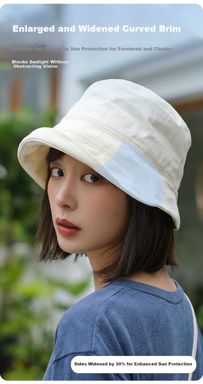FitonTon Women's Sun Protection Hat, Summer Face-Covering Outdoor UV Protection Travel Cycling Cooling Foldable Cap 3