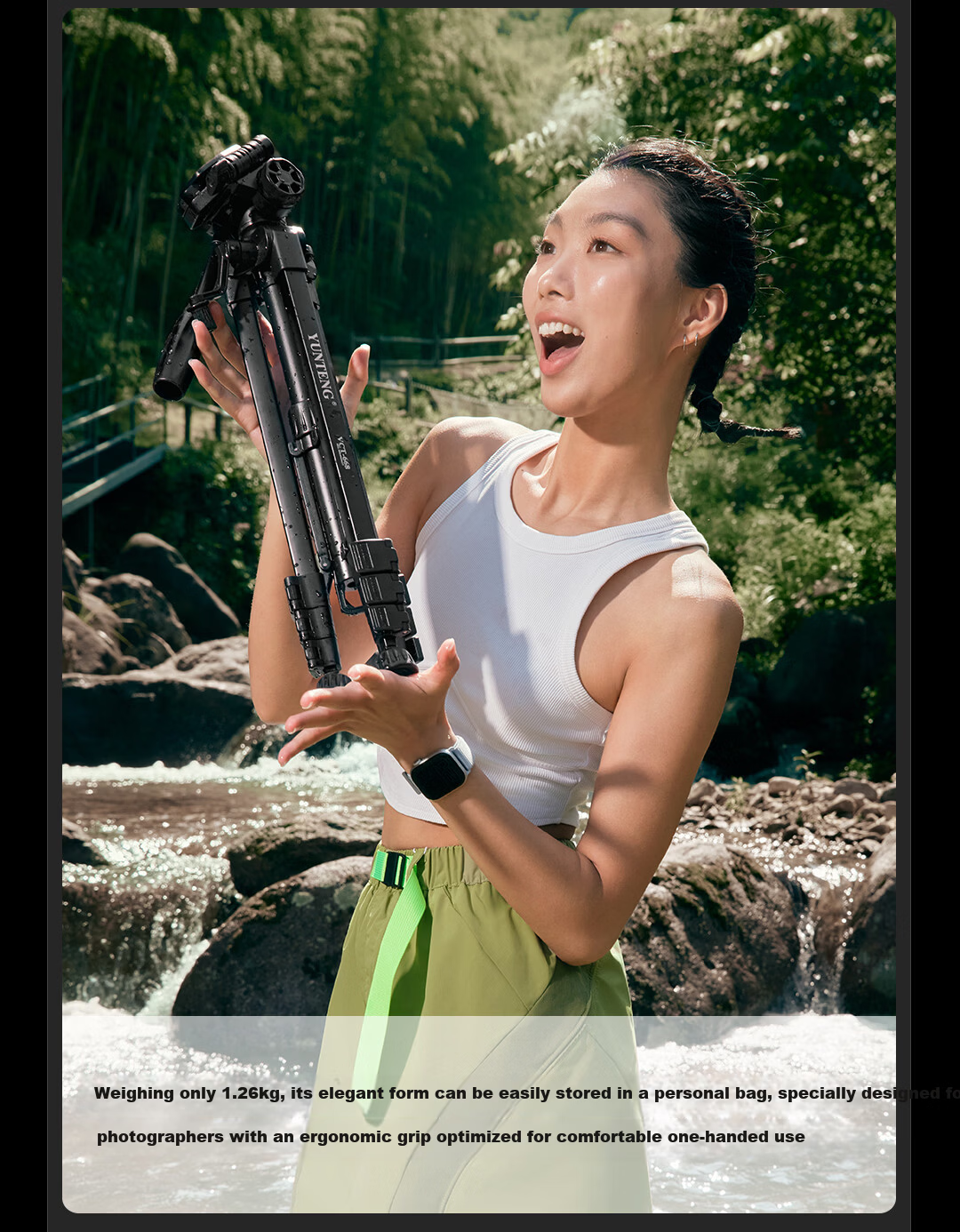 YUNTENG 860 Professional Tripod with Spiked Feet, Hydraulic Head for DSLR, Mirrorless Camera, Camcorder, Smartphone, Vlog Video Shooting, Live Streaming, Outdoor Travel Photography Stand 29