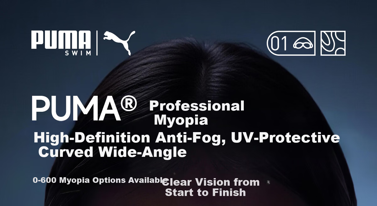 PUMA Men's Swim Trunks, Goggles, And Swim Cap Three-Piece Set Anti-Embarrassment High-Definition Anti-Fog Highly Elastic Swim Shorts Non-Water Swimming Equipment 11