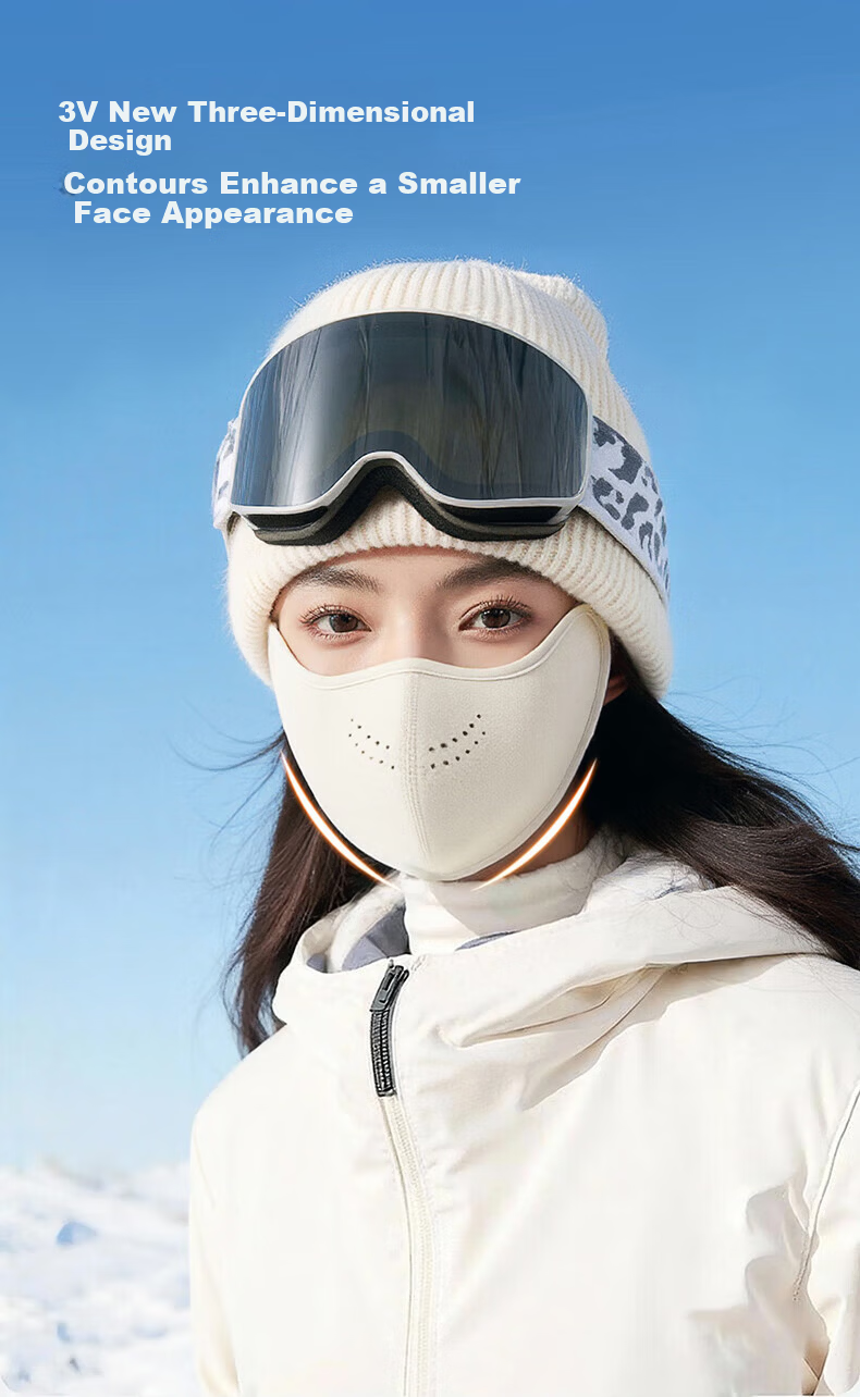 BWNK Thermal Face Mask Winter Cycling Full Face Cover Breathable Cold Protection Gray 1
