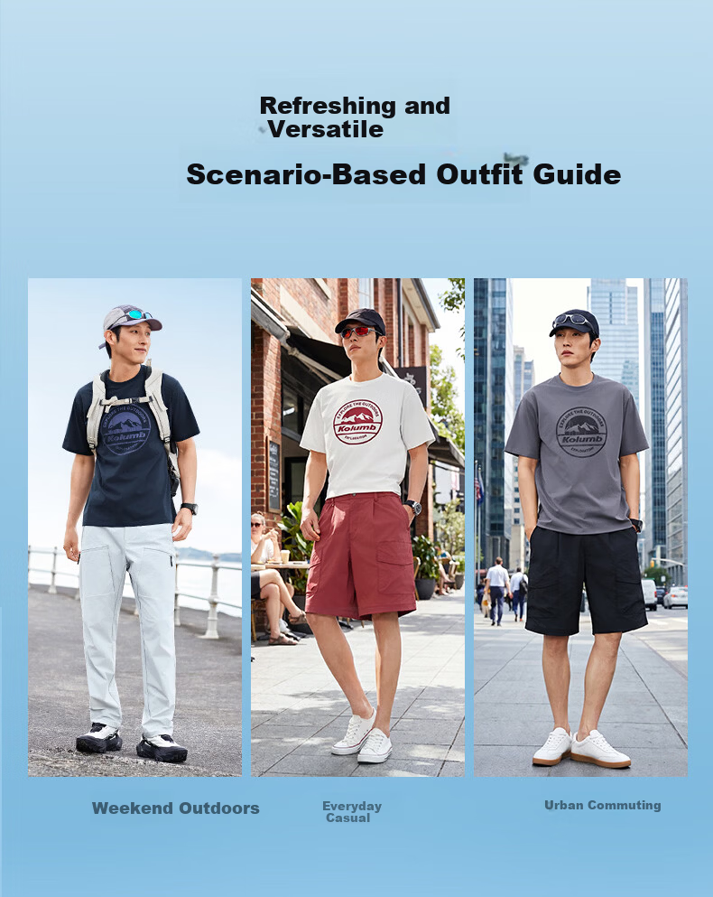 Kolumb Outdoor T-Shirt Summer Sun Protection Quick-Dry Moisture-Wicking Commuting Couple Running Fitness Short Sleeve Cloud Dance White 2XL 2