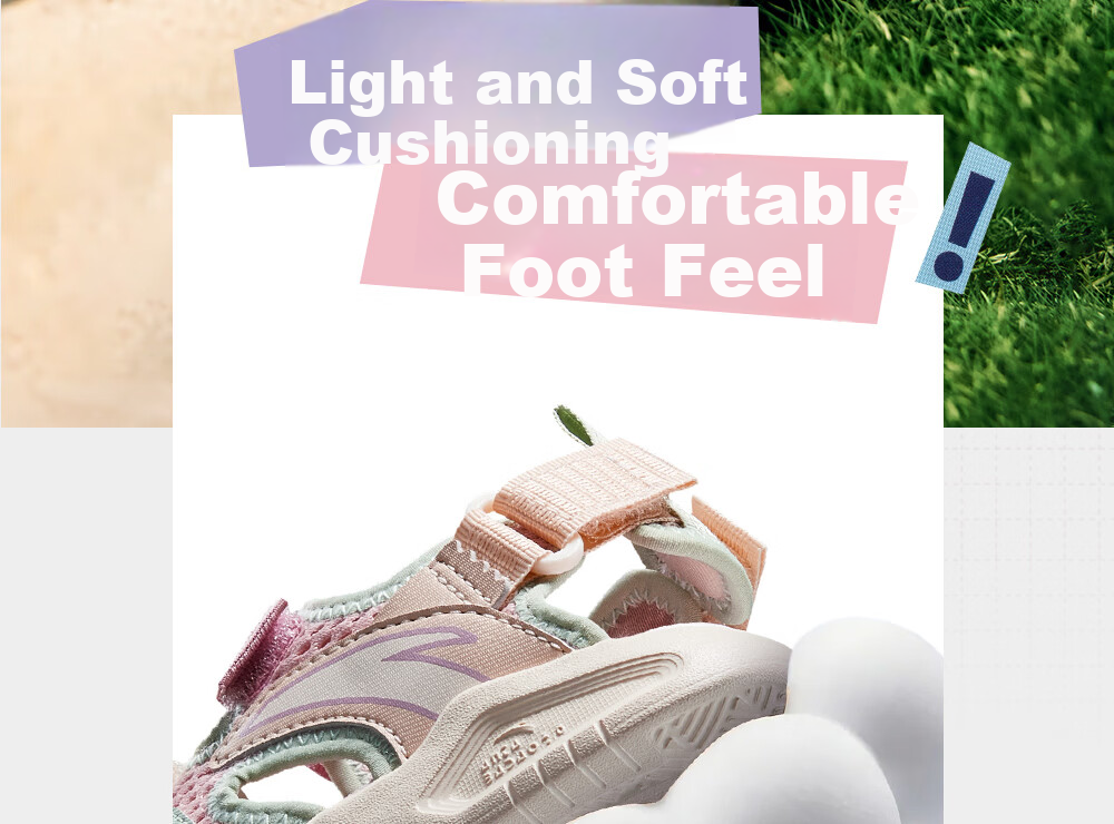 Anta Kids Girls Summer 2026 Breathable Non-Slip Lightweight Open-Toe Sandals A12629942 6