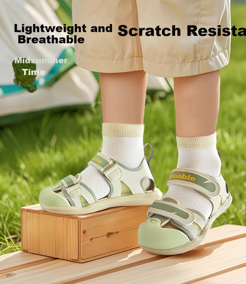 Ginoble Children's Sandals Summer 2025 Toddler Boys and Girls Walking Shoes Functional Shoes GW1750 Ivory White Size 18 Months-5 Years 1