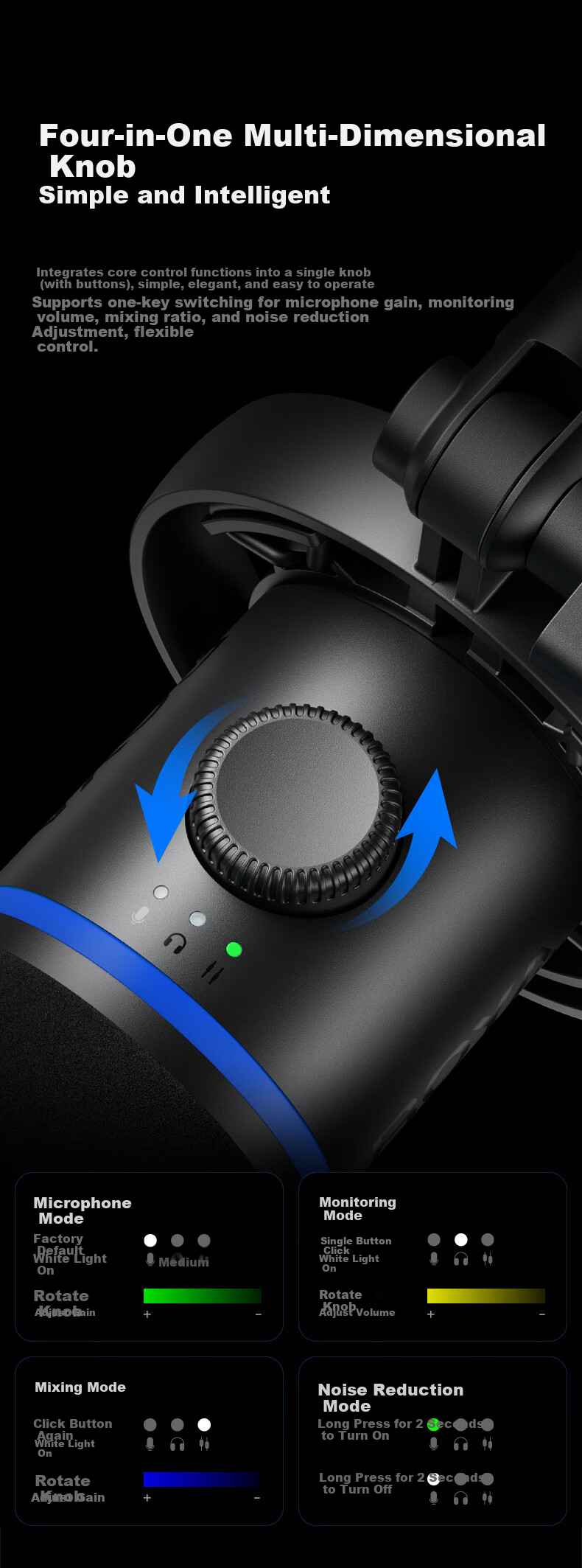 BOYA S60 Computer Microphone Desktop Mic Streaming Gaming Microphone KTV Dubbing Recording Noise-Cancelling Dynamic Microphone with Software Tuning 4