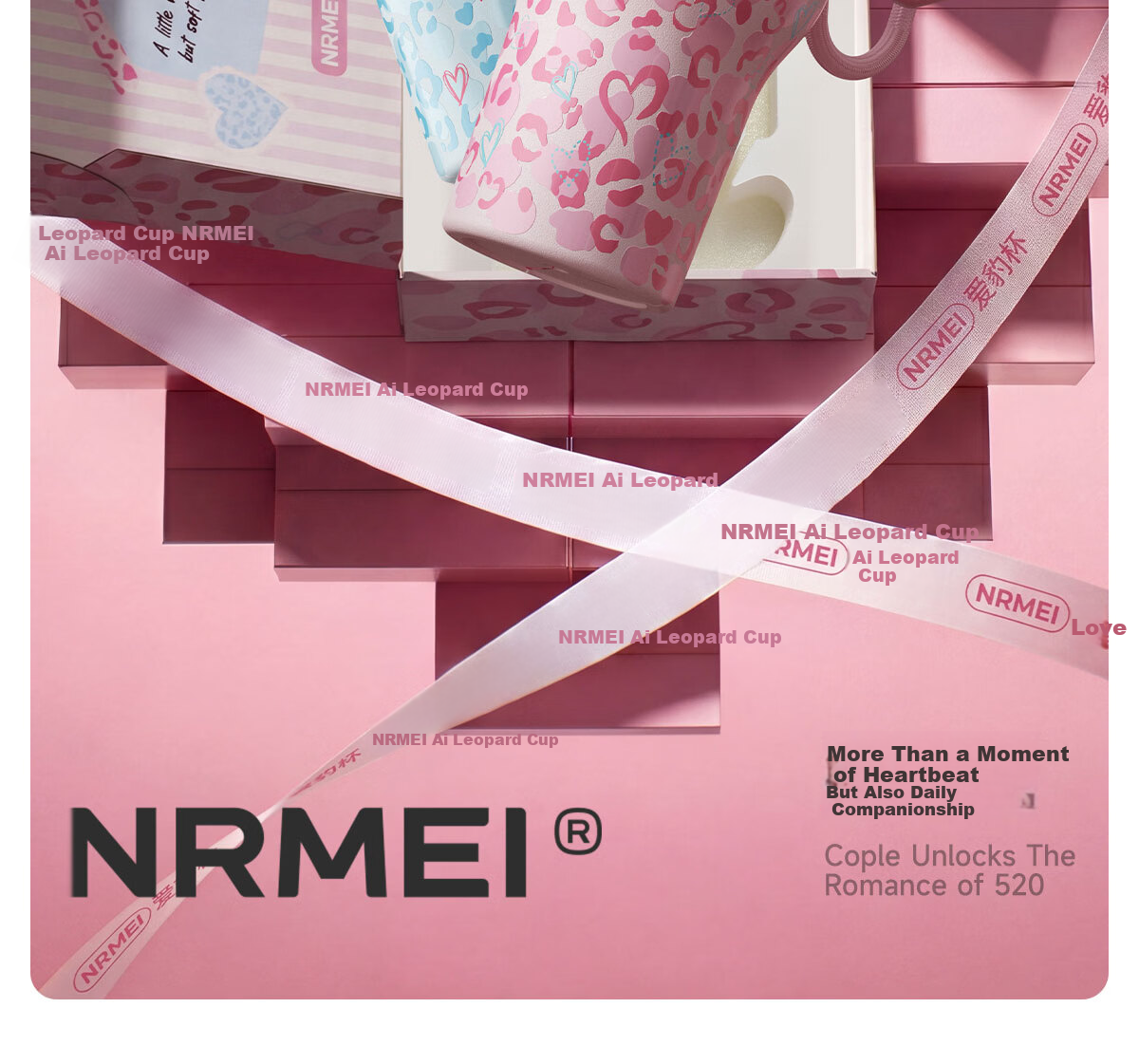 NRMEi Insulated Large Capacity Ice Tumbler 520ml Gift for Girlfriend Couples High-Value Birthday Present 2