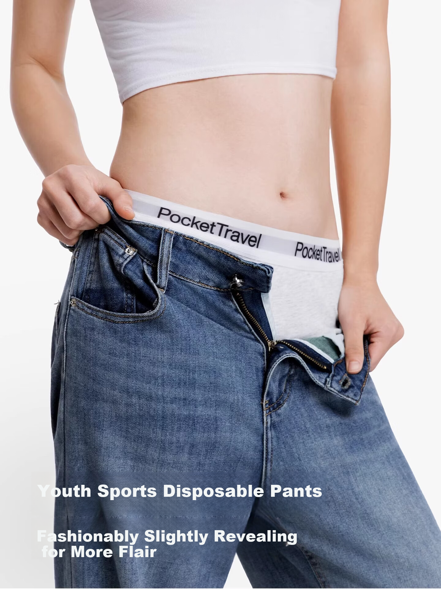 Pocket Travel Disposable Underwear for Teen Boys and Girls, Cotton, Women's and Youth, 5-Pack, Size L (100-130 lbs) 1