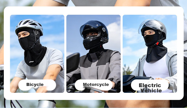 LI-NING Sun Protection Face Mask Cycling Headwear Ice Silk Full Face Cooling Outdoor Motorcycle Helmet Liner Bicycle Headscarf 9