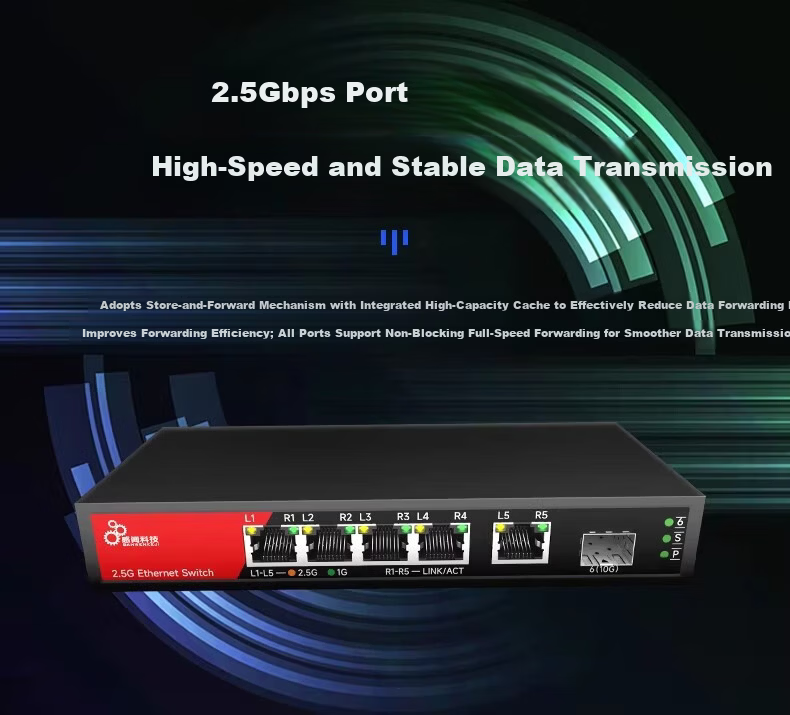 Ganwen Technology 2.5G Switch 10G Optical-Electrical Switch SFP Optical Port Managed Ethernet Switch 5/8/16/24/48 Port Network Splitter 3