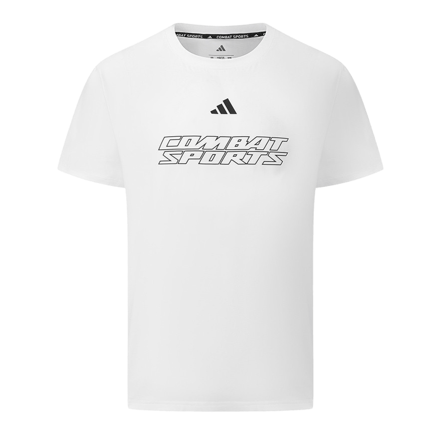 Adidas Men's Short Sleeve 2026 New Casual Sports Fitness Skin-friendly Cotton Crew Neck T-Shirt White/Black XL