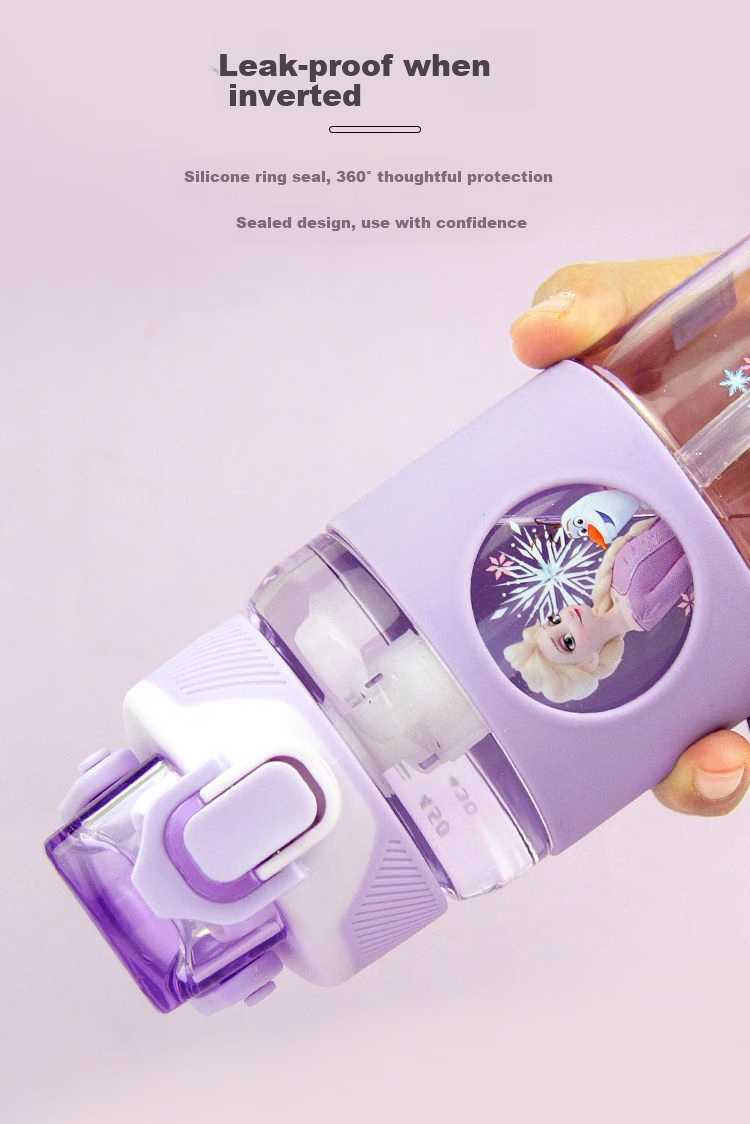 Disney Kids Water Bottle Summer Straw Cup Tritan Material Shatterproof Primary School Student Sports Water Bottle 540ml 9