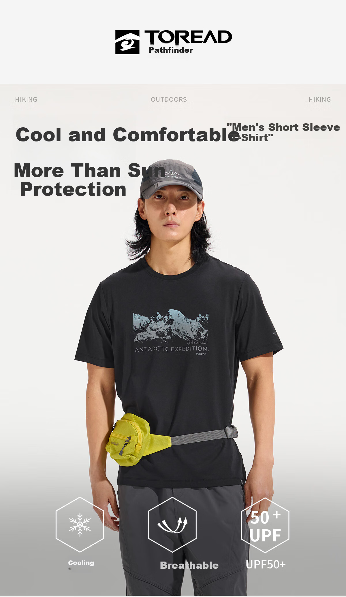 TOREAD Mall Same Style Quick-Dry Men's T-Shirt 26 New Outdoor Cooling Breathable Sun-Protective Sports Short Sleeve TAJJAO81239 1