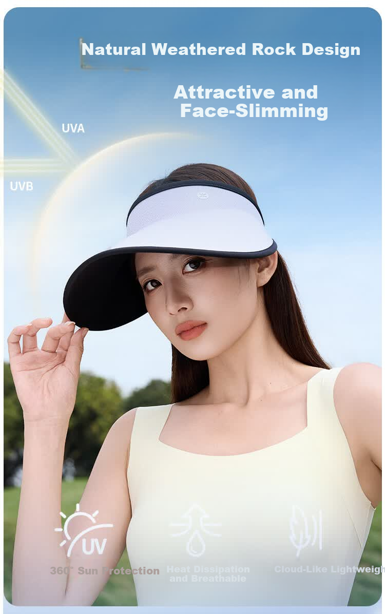 Zhenxiang Women's Spring Summer Colorblock Breathable Sunshade Open-Top Hat UV Protection Sports Cap Gift K805 1