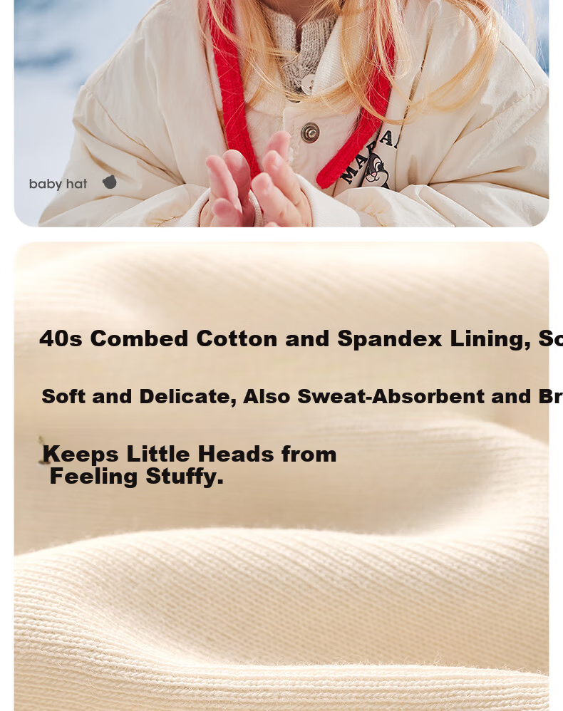 Betis Baby Hat Autumn Winter 2025 New Infant Girls Wool Knit Ear Protection Hat 9
