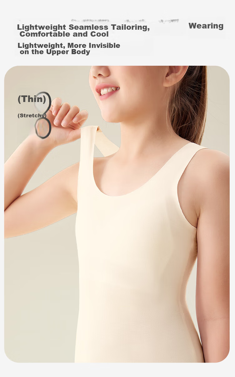 Jiusuiban Girls' Training Bra for Ages 12-15 with Built-In Pads, Anti-Nipple Show Bra for Middle School Students, Cotton Underwear 7