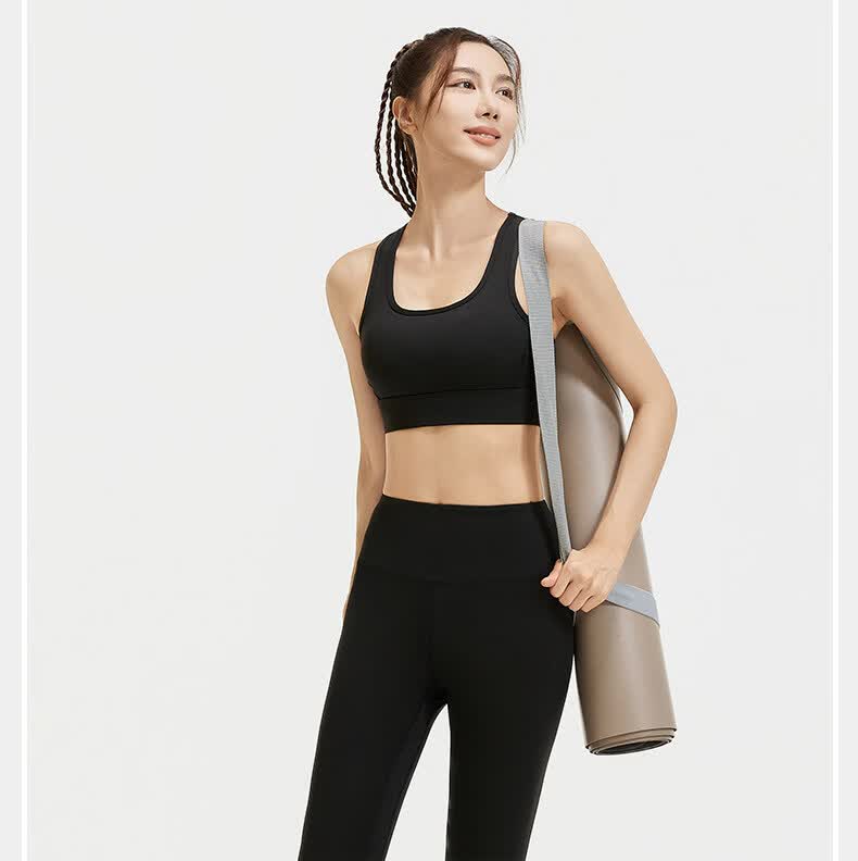 MINISO Sports Bra Yoga Bra Shockproof Medium-High Intensity Sports Vest Backless Fitness Yoga Wear for Women 14