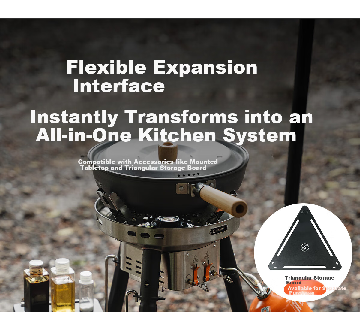 FIRE-MAPLE Qingtian 3 Double-Layer Intense Flame Large Air Stove Set, Outdoor Portable Stir-Fry Cookware, Cartridge Stove, Gas Stove, Camping Equipment 14