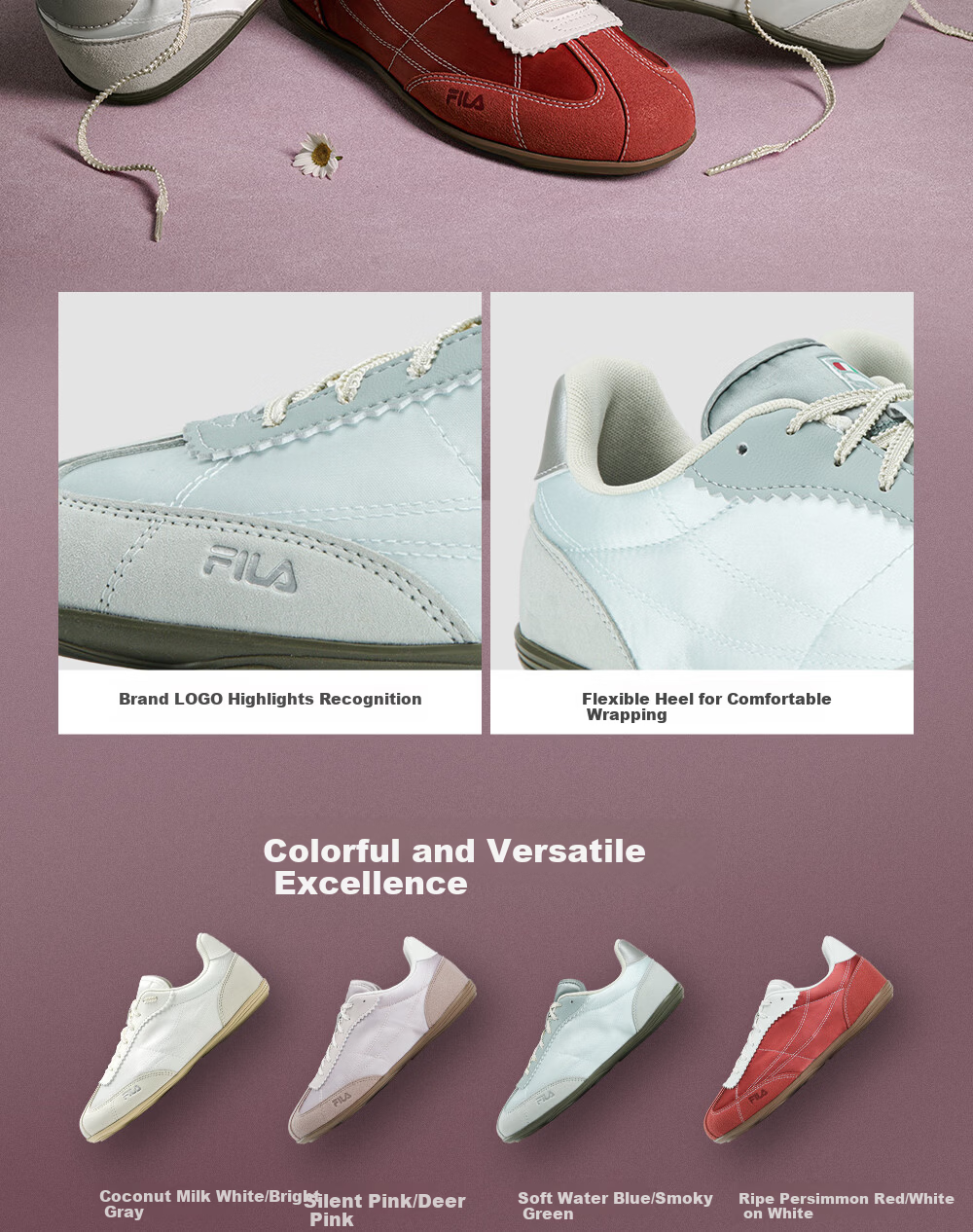 FILA Official Han So-hee Style Water Dance Shoes 1S Women's German Training Shoes 2026 Thin Sole Casual Sports Shoes 12
