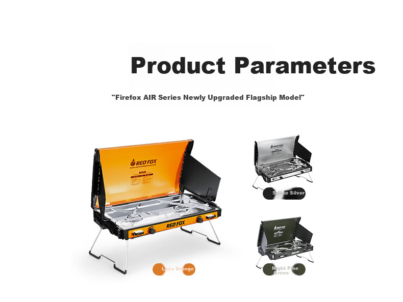 E-Rover Firefox Air Outdoor Camping Stove Set Portable Split Gas Stove Double Burner Cartridge Stove 16