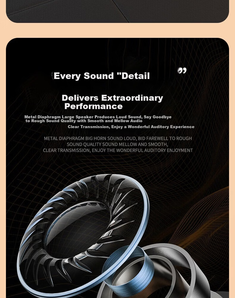 Taidu RD39 Wireless Bluetooth Earbuds 4-Pack In-Ear Ultra-Mini Invisible Sports Running Sleep Gaming Noise-Cancelling Low Latency Long Battery Life High-Quality Sound 6