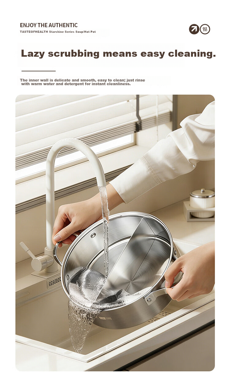 MAXCOOK 316L Stainless Steel 28cm Triple-Layer Mandarinfish Hot Pot with Lid Compatible with Gas and Induction Cookers MCT4015 8