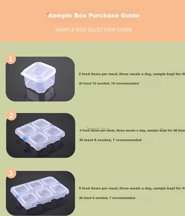 Danshi Zhiyuan Food Sampling Boxes Canteen Sample Containers Dish Sampling Fresh-Keeping Boxes 300ML 10 Pieces (Beijing Warehouse) 4