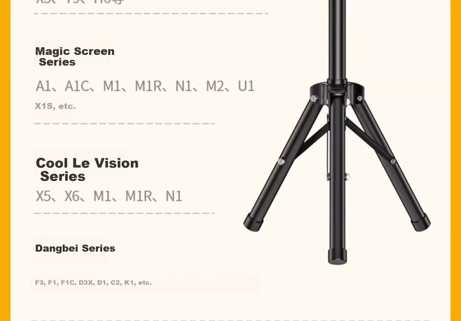 ASKE Projector Floor Stand Tripod Tray Bracket Compatible with Xiaomi, JmGO, XGIMI Wall-Mounted Projectors, No-Drill Installation for Dangbei 21