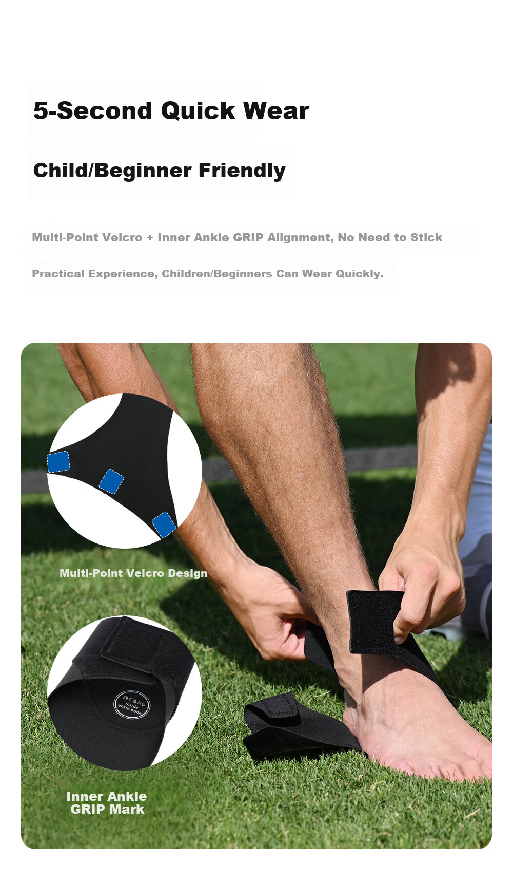 ZAMST Fast Sports Ankle Support Lightweight Breathable Running Ankle Brace Marathon Trail Running Football Protective Gear Right S 19