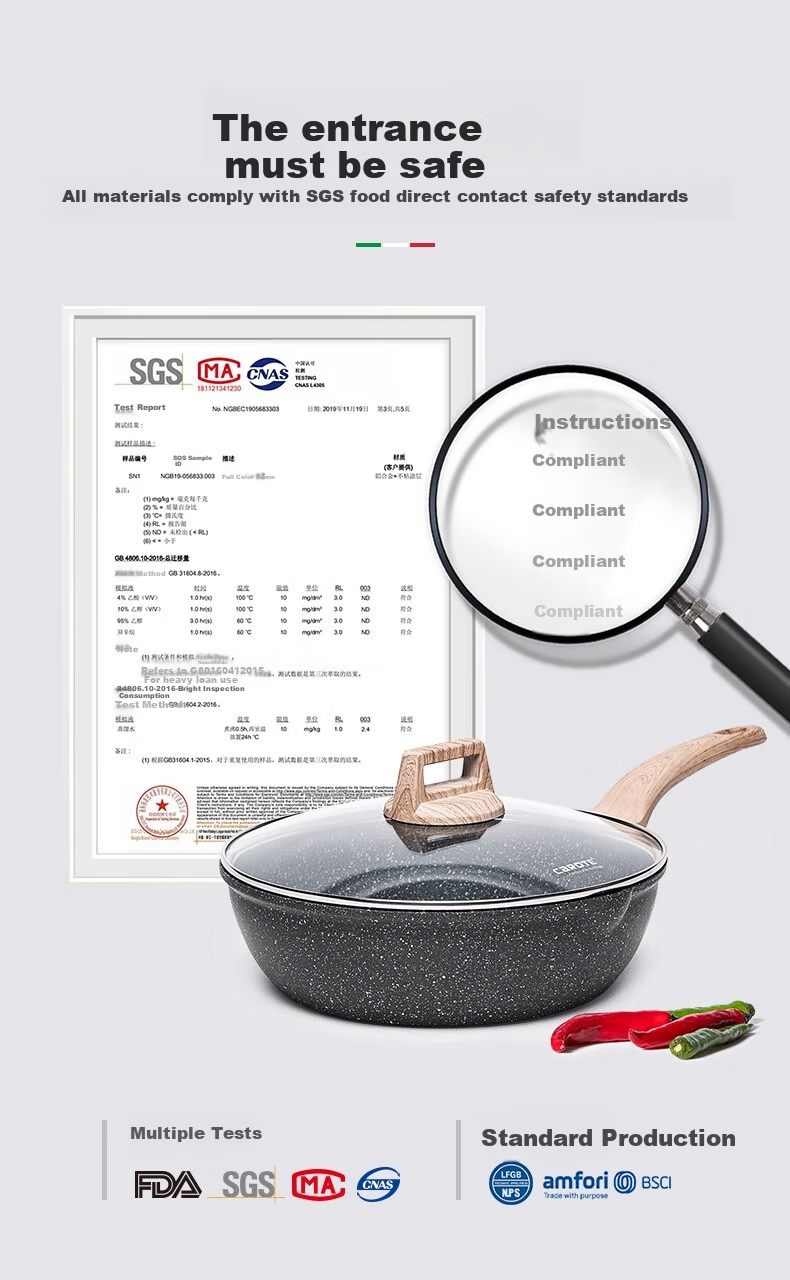 CaROTE Maifanshi Non-Stick Wok, Household Small Stir-Fry Pan, Titanium Pot, Suitable for Induction And Gas Stoves, Cooking Pan, 28cm 2