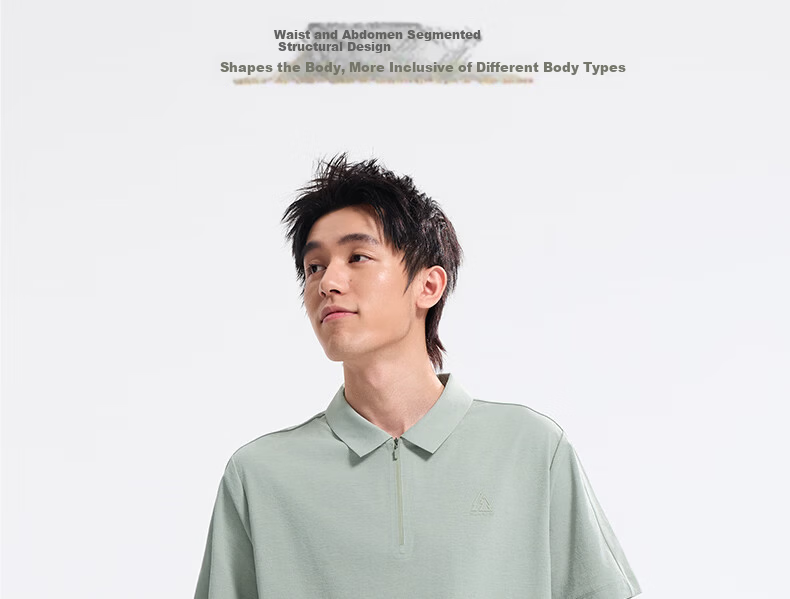 361° Men's Spring Summer Sports Polo Shirt Outdoor Quick-Dry Antibacterial Loose Short Sleeve Top 652623101-1 10