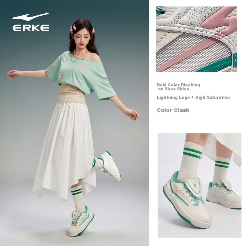 ERKE Women's Sneakers 2026 Summer New Comfortable Height-Increasing Casual Sports Shoes | Panda 6lite - Fan Story