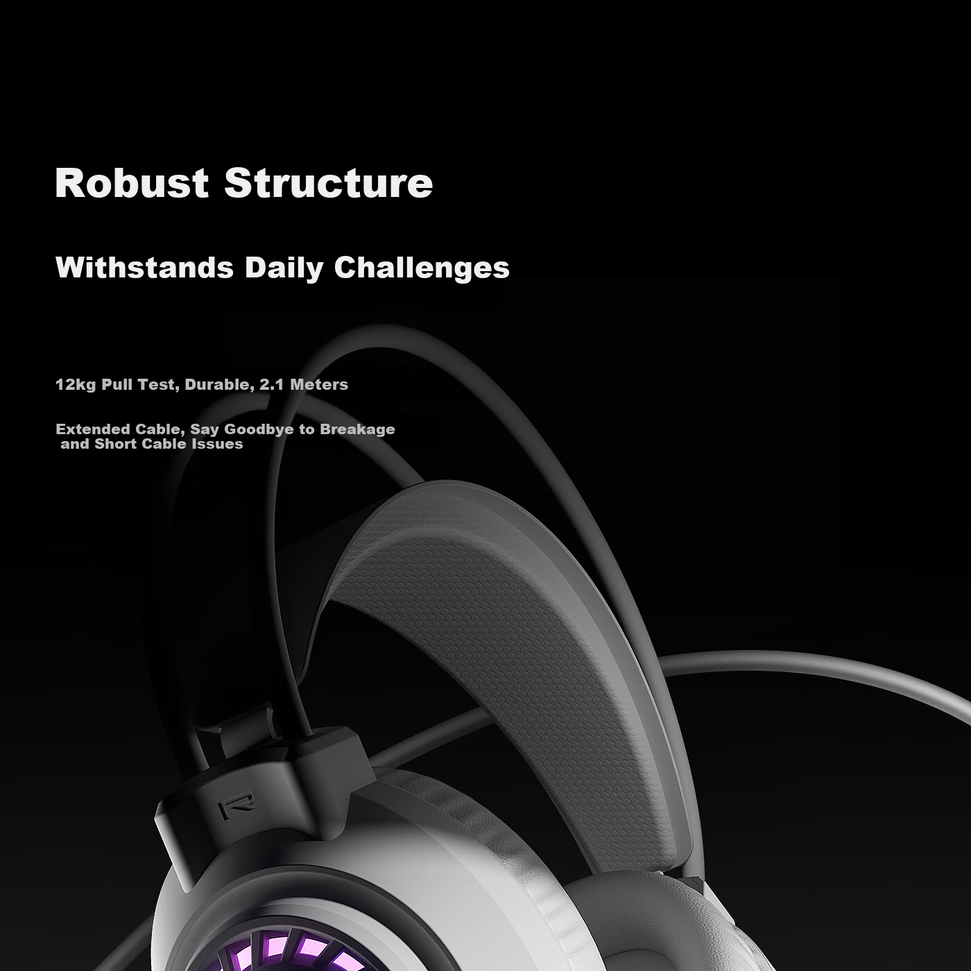 HP 1603 Over-Ear Headset with Microphone, HD Omnidirectional Pickup, 7.1 Virtual Surround Sound Gaming Headphones for FPS, PUBG, Valorant, Sound Localization 3