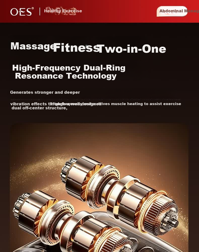 OES Fascia Ring Fat Burning Machine Lazy Weight Loss Slimming Belly Massage Waist Belt Home Fitness Device Abdominal Vibration Massager 15